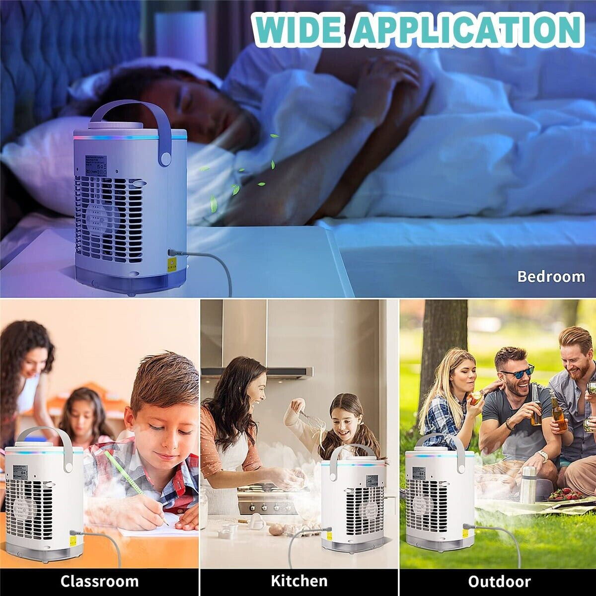 3 in 1 Portable Air Cooler Fan Mini Air Conditioner