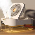 Rechargeable 4000Mah 2.5L Dual Spray Humidifier Fan