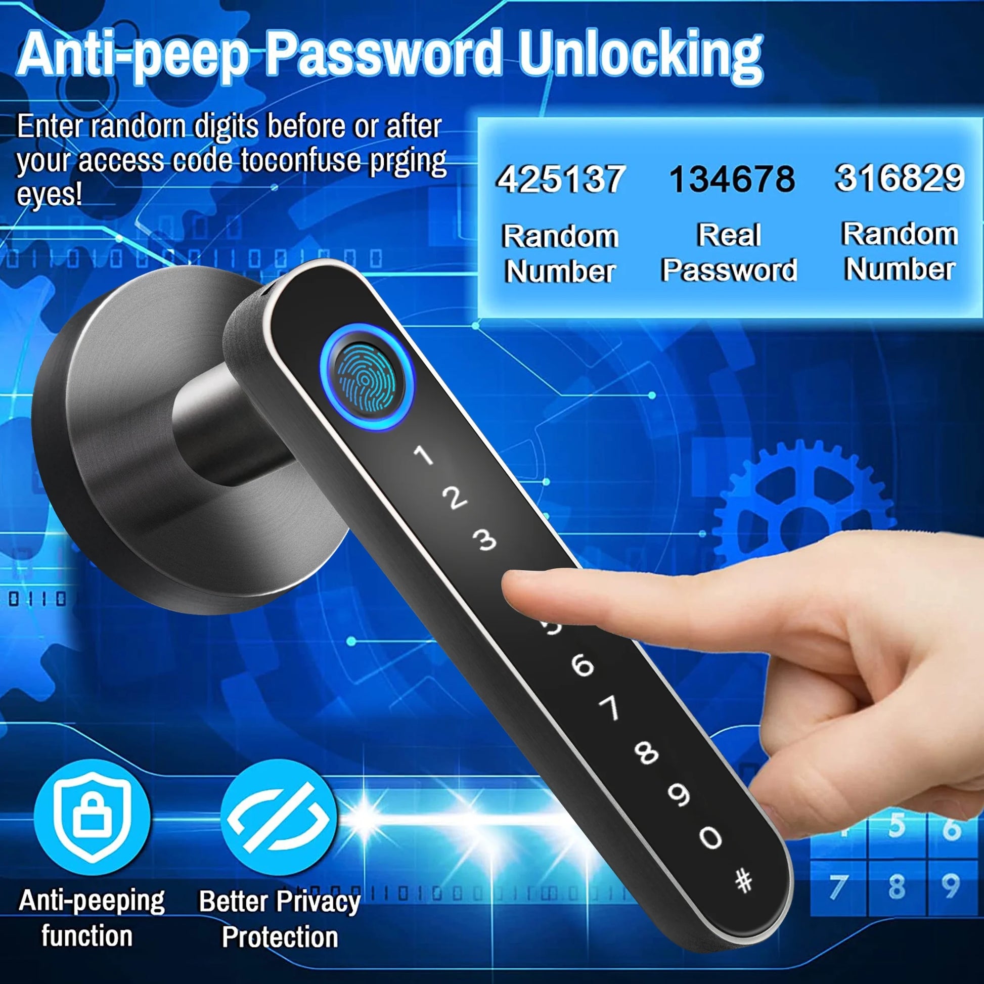 Fingerprint Door Lock with Tuya App Support