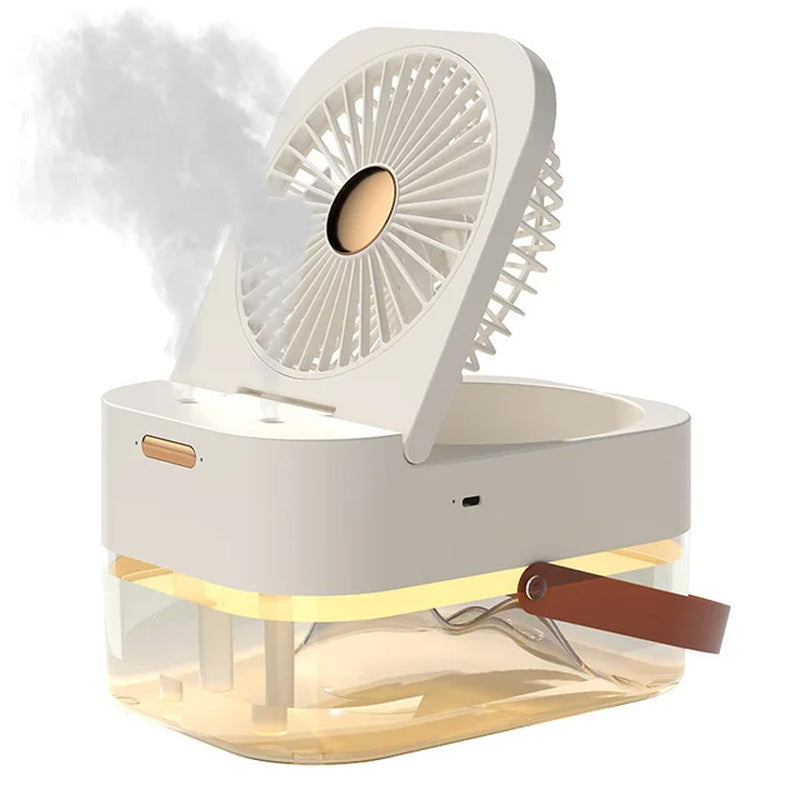 Rechargeable 4000Mah 2.5L Dual Spray Humidifier Fan